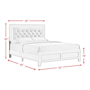 Belinda Queen Bed in White