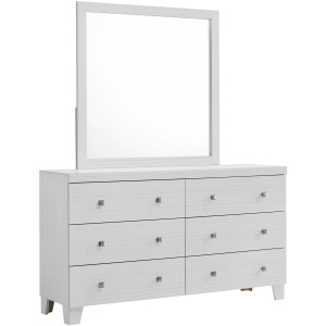 Belinda Dresser and Mirror in White