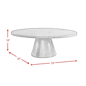 Bellini Oval Coffee Table Complete in White