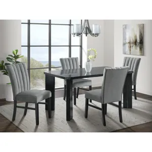 Bellini Side Chair in Grey Velvet (2 Per Pack)