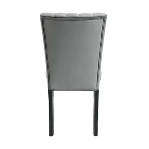 Bellini Side Chair in Grey Velvet (2 Per Pack)