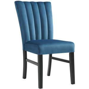 Bellini Side Chair in Navy Blue Velvet (2 Per Pack)