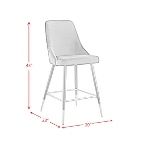 Ben Bar Stool (D6239-1) in Broadway Blush (2 Pcs Per Carton) (ISTA3 packaging)