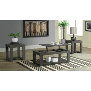 Benton Occasional Three Table Set W/Lift Top Coffee Dark finish