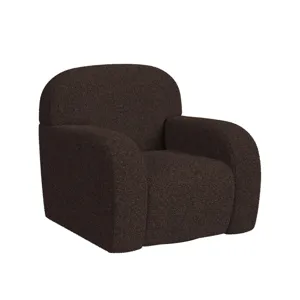 Benz Swivel Chair in Feather Chocolate
