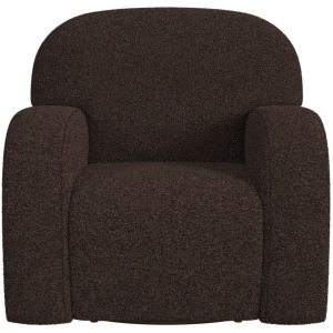 Benz Swivel Chair in Feather Chocolate