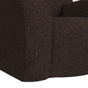 Benz Swivel Chair in Feather Chocolate