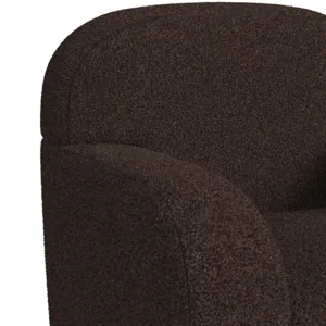 Benz Swivel Chair in Feather Chocolate