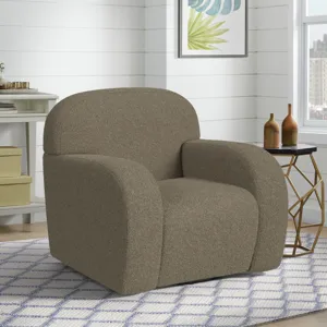 Benz Swivel Chair in Feather Tan