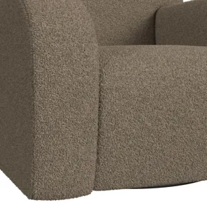 Benz Swivel Chair in Feather Tan