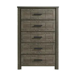 Beverley 5-Drawer Chest in Mocha Grey