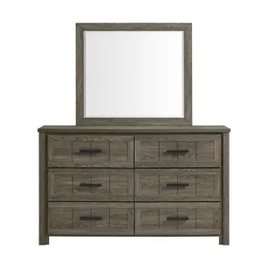 Beverley Dresser and Mirror Set in Mocha Grey