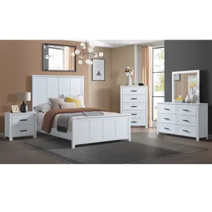Beverley 2-Drawer Nightstand with USB in White