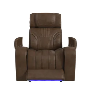 Bonanza P3 Recliner with LED and FD cup holder in Leather Gel Umber