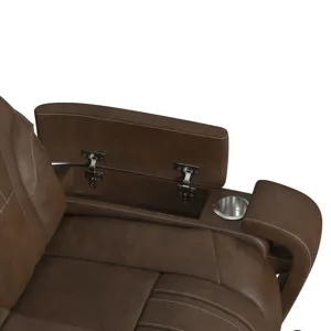 Bonanza P3 Sofa with I Table, reading light, heat, massage, LED, speaker and FD cup holder in Leathe