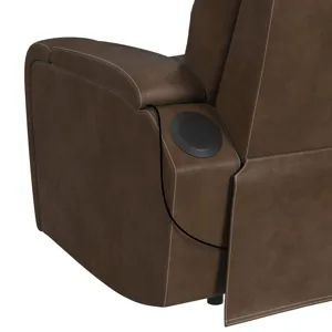 Bonanza P3 Sofa with I Table, reading light, heat, massage, LED, speaker and FD cup holder in Leathe