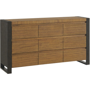Breckenridge 9-Drawer Dresser in Oak & Black