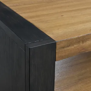Breckenridge Sofa Table in Light Oak & Black