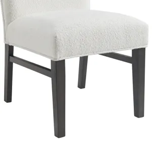Breckenridge 36\"H Upholstered Dining Side Chair with White Cotton in Black (2 Per Carton)