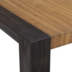 Breckenridge Dining Table with Oak Top in Black