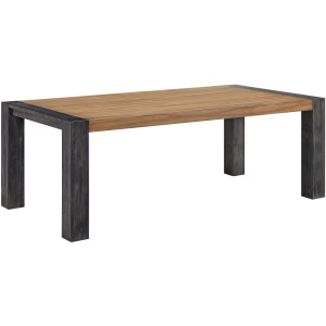 Breckenridge Dining Table with Oak Top in Black