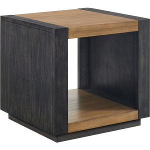 Breckenridge End Table in Light Oak & Black
