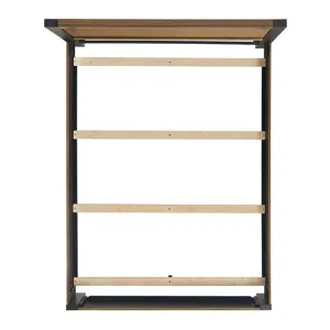 Breckenridge Queen 56" Bed in Oak & Black