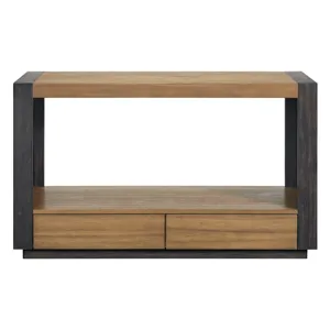 Breckenridge Sofa Table in Light Oak & Black