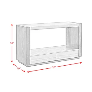 Breckenridge Sofa Table in Light Oak & Black