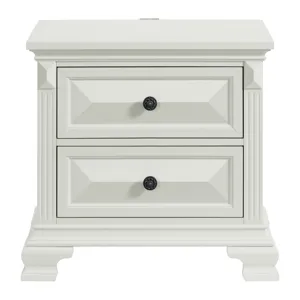 Bridgestone 2-Drawer Nightstand with USB in Antique White