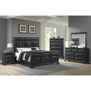Bridgestone Queen Panel Bed in Black