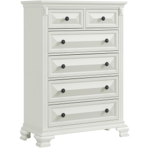 Bridgestone 6-Drawer Chest in Antique White