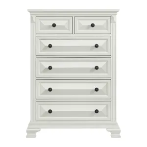 Bridgestone 6-Drawer Chest in Antique White