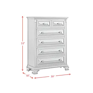 Bridgestone 6-Drawer Chest in Antique White