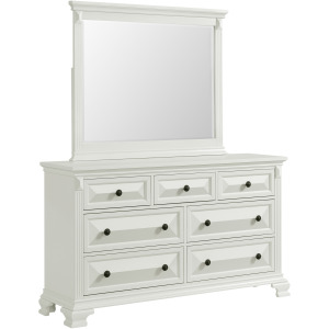 Bridgestone Dresser and Mirror Set in Antique White