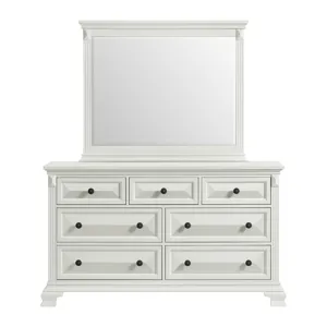 Bridgestone Dresser and Mirror Set in Antique White