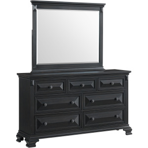 Bridgestone Dresser and Mirror Set in Black