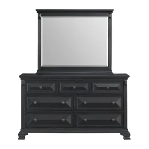 Bridgestone Dresser and Mirror Set in Black