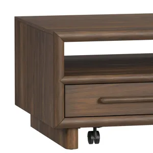 Brisbane 4-Drawer Coffee Table with Casters in Brown