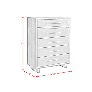 Brisbane Chest with LED in Brown