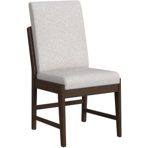 Brisbane Dining Side Chair with Boucle Fabric - Beige/Brown