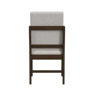 Brisbane Dining Side Chair with Boucle Beige Fabric in Brown (2 Per Carton)