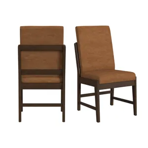 Brisbane Dining Side Chair with Bozeman Brown PU in Brown (2 Per Carton)