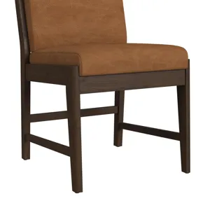 Brisbane Dining Side Chair with Bozeman Brown PU in Brown (2 Per Carton)