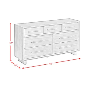 Brisbane Dresser with LED in Brown