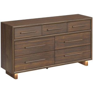 Brisbane Dresser with LED in Brown