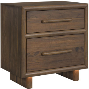 Brisbane Nightstand with USBC and LED in Brown