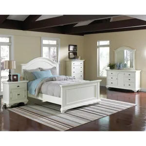Brook White Dresser & Mirror Set