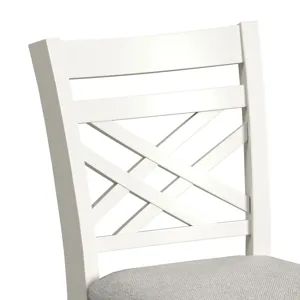 Brooks 5PC Counter Set with Table and 4 UPH Seat & Wood Back Chairs in Medium Brown & White