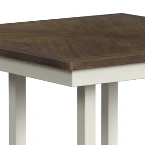 Brooks 5PC Counter Set with Table and 4 UPH Seat & Wood Back Chairs in Medium Brown & White